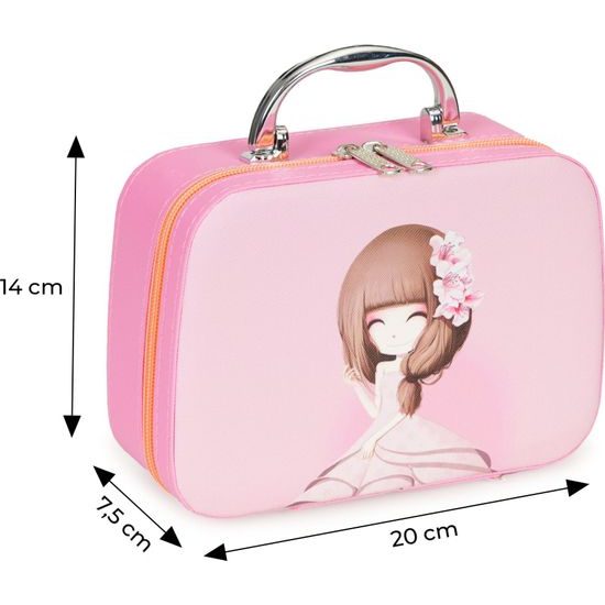 Sada dětské kosmetiky v kufříku + zrcátko a UV LED lampa