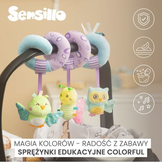 Hračka na postýlku spirála Sensillo Chobotnička