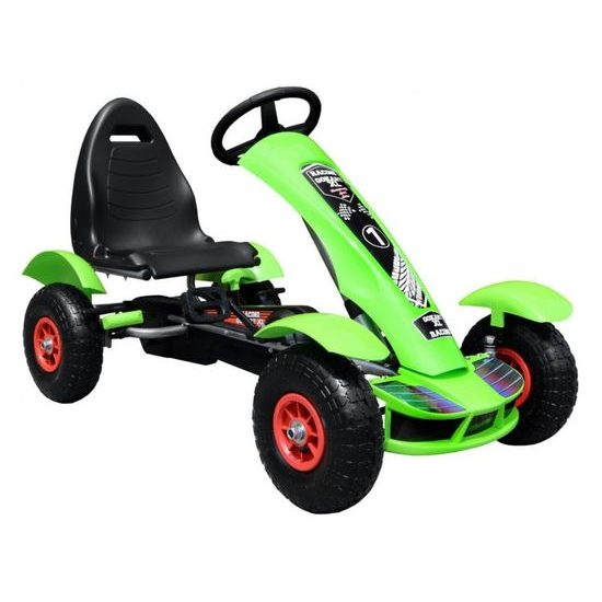 Dětská šlapací motokára s nafukovacími koly Formule 618 zelená