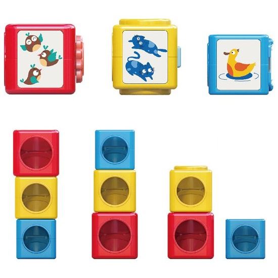 Huile Toys edukační pyramida s otvory Stack Tower