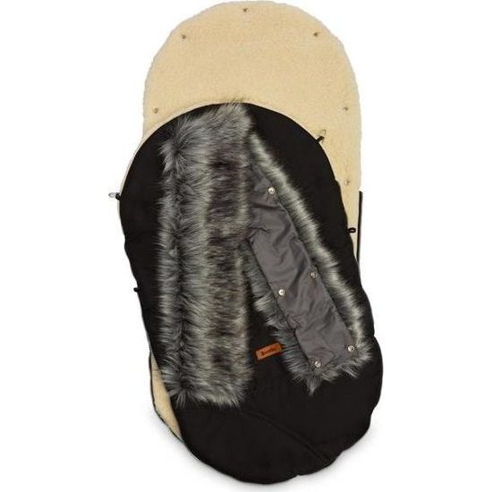 Zimní fusak do kočárku Eskimo černá/vlna