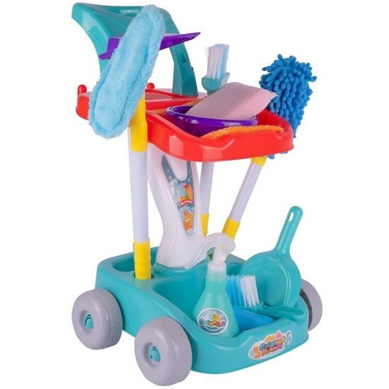 Dětský úklidový vozík s příslušenstvím Cleaning Playset