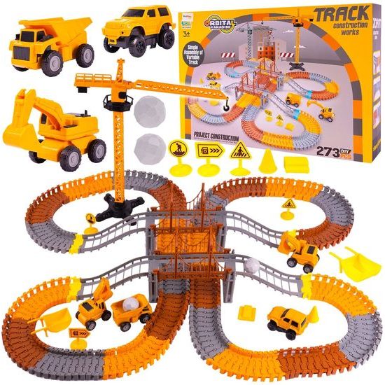 Autodráha s autíčkem na baterii a jeřábem 273 dílků City Truck