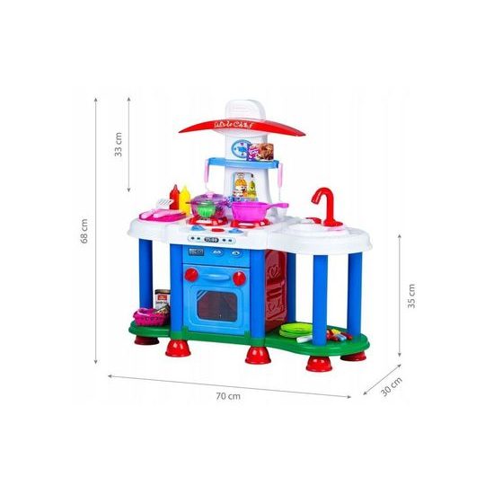 Velká dětská kuchyňka se zvuky a světlem - modrá