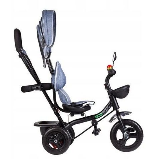Ecotoys dětská tříkolka s otočným sedadlem Trike 2v1 šedá