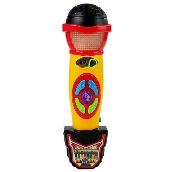 Dětský karaoke mikrofon s nahráváním a světlem Happy Voice žlutý