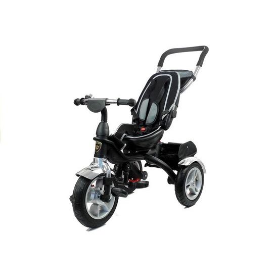 Majlo Toys multifunkční tříkolka s nafukovacími koly PRO500 stříbrná