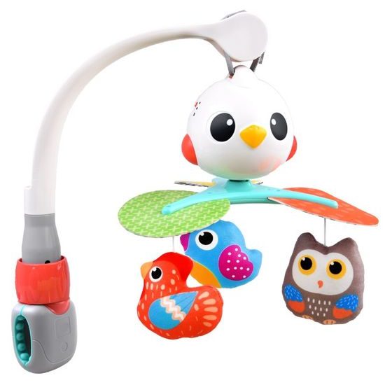 Huile Toys cestovný kolotoč nad postieľku s melódiami Bird Toys