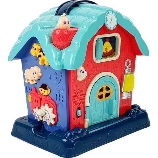 Dětská stodola pro zvířata se zvuky - růžová