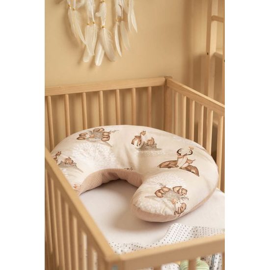 Kojící polštář Lesní zvířátka, meruňková