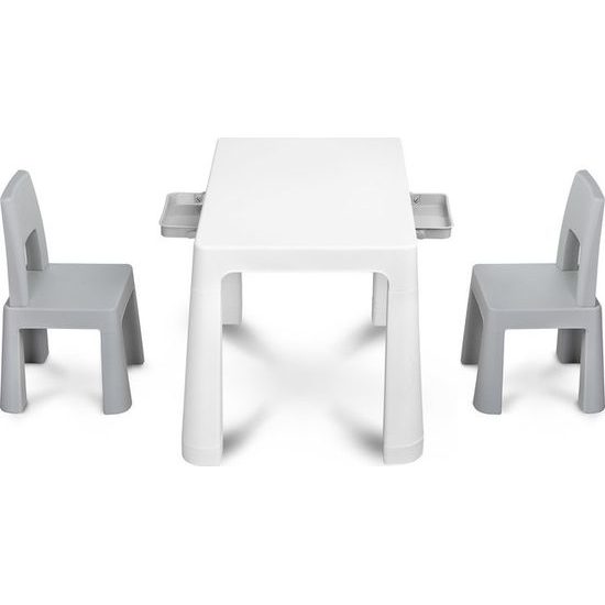 Dětský stůl Monti + 2 židle šedý