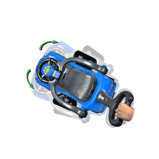 Odrážedlo Super Coupe s vodící tyčí 3v1 modre