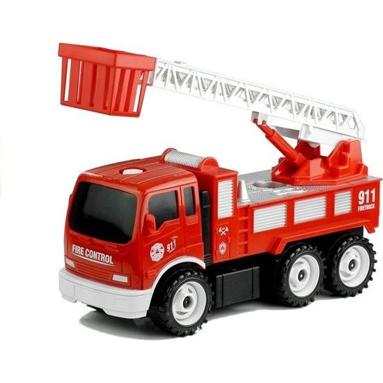 Dětský hasičský vůz se žebříkem a nářadím