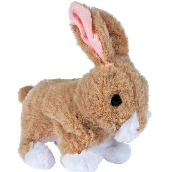 Plyšový králíček na baterie Princess Bunny hnědý