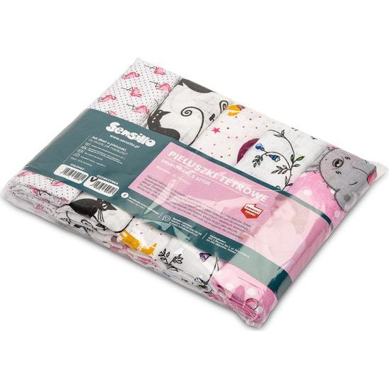 Dětské bavlněné pleny s obrázkem Sensillo holčičí sada 5ks