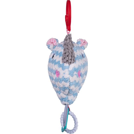 Bali Bazoo Závěsná hračka na kočárek Nosorožec, modrá/bílá