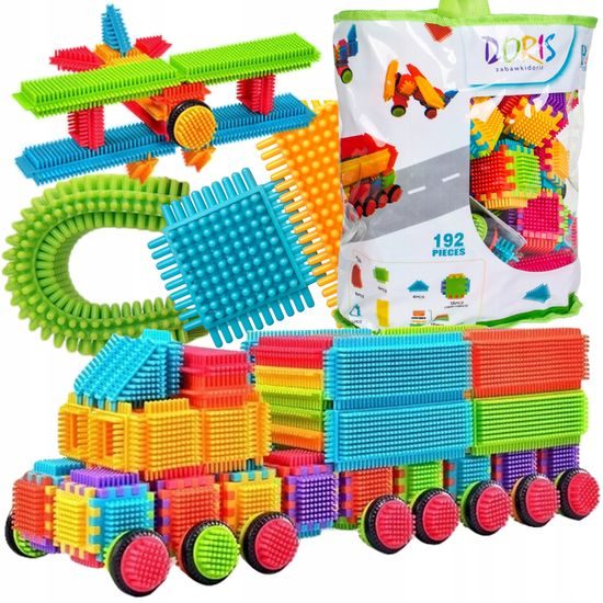 Doris barevná konstrukční stavebnice Hedgehog Blocks 192 ks