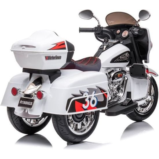 Elektrická tříkolová motorka Goldwing bílá