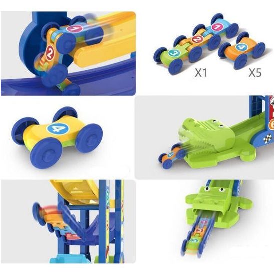 Skluzavka se 6 autíčky Krokodýl