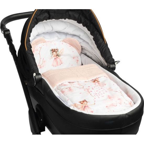 Mušelínová sada do kočárku, Víly růžová