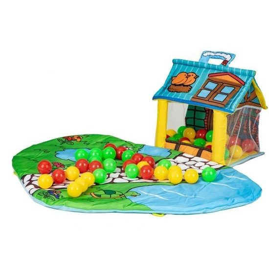 Ecotoys hrací deka se 30 míčky Domeček