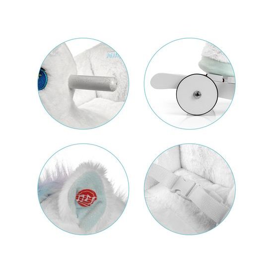 Houpací koník s melodií a kolečky Milly Mally Polly bílý