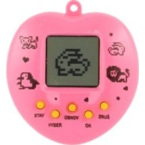 Zvířátko elektronické - přívěsek se šňůrkou - mix 3 barvy