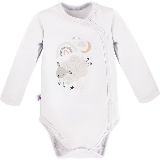 EEVI Kojenecké body s dlouhým rukávem Mellow bílá 62 (3-6m)