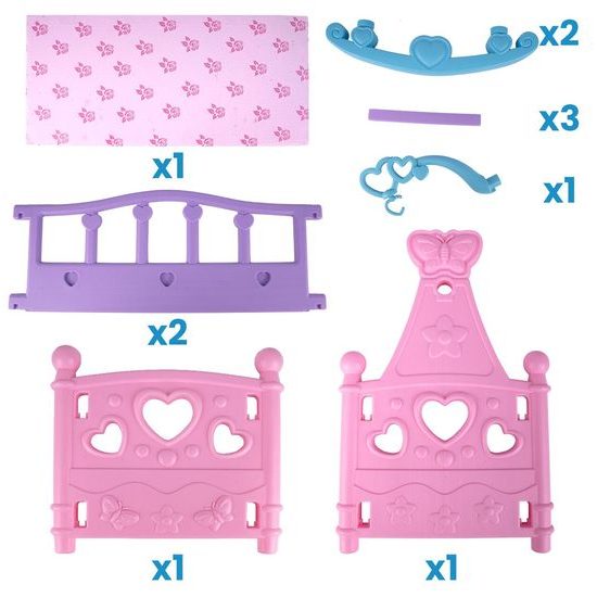 Postýlka pro panenku Rocking Bed s kolotočem