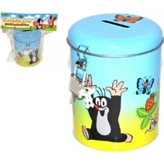 Pokladnička Krtek válec se zámkem