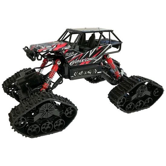 Auto na dálkové ovládání 4x4 s výměnnými koly Supersonic 1:18 černo-červené