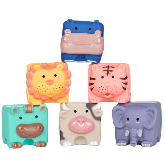 Senzorické kostky pro nejmenší Soft Building Blocks 12 kusů