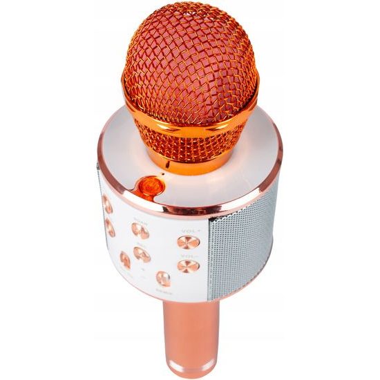Bezdrátový karaoke mikrofon Hifi Speaker Rose Gold