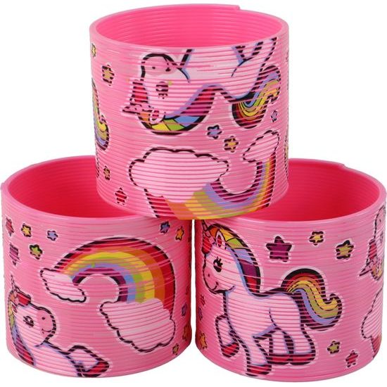 Dětská pružina světle růžová s jednorožcem