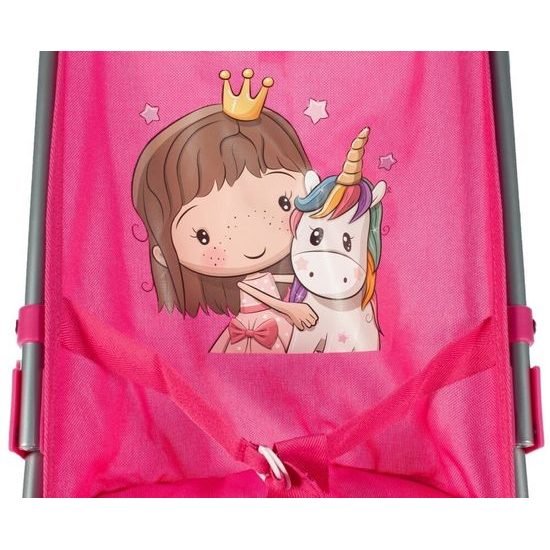 Golfový kočárek pro panenky Unicorn růžový