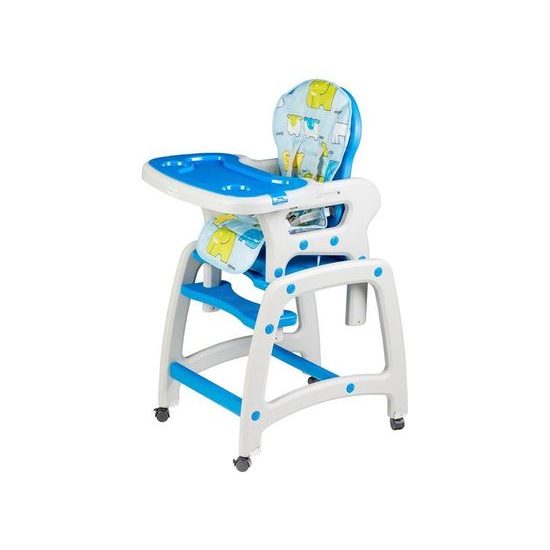 Ecotoys jídelní židlička 3v1 modrá