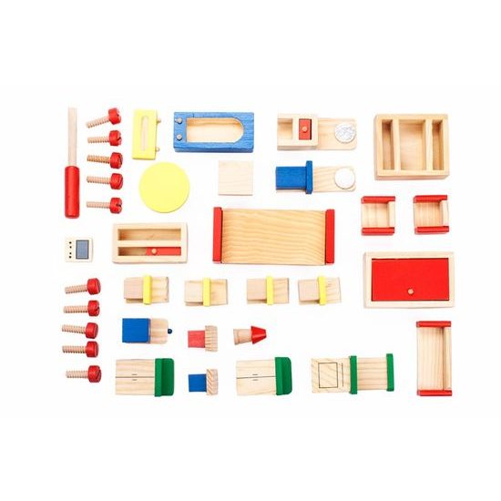 Doris dřevěný domeček pro panenky s nábytkem