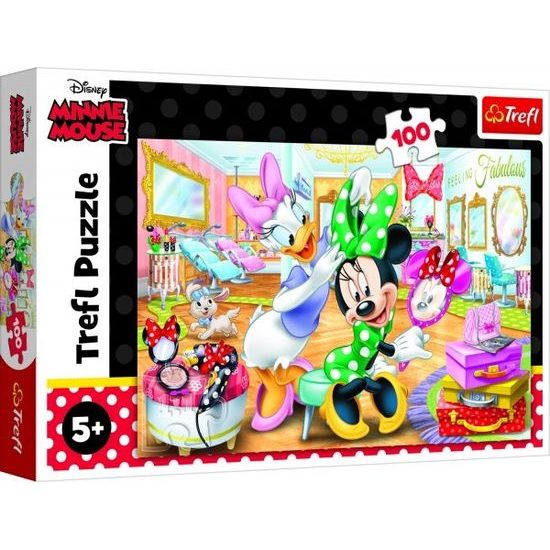 Puzzle Minnie Disney v salónu krásy 100 dílků