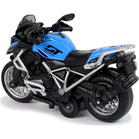 Motorka GT na setrvačník s efekty modrá