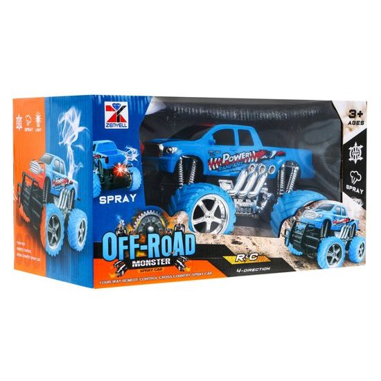 Auto na dálkové ovládání Cross Country 1:18 s kouřovým efektem modré