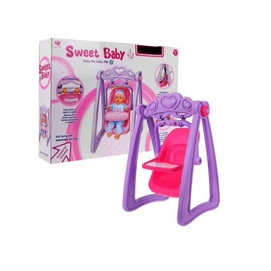 Houpačka pro panenku 3v1 Sweet Baby se zvuky a světlem