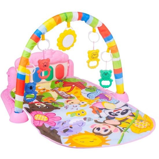 Hrací deka s piankem Sluníčko růžová