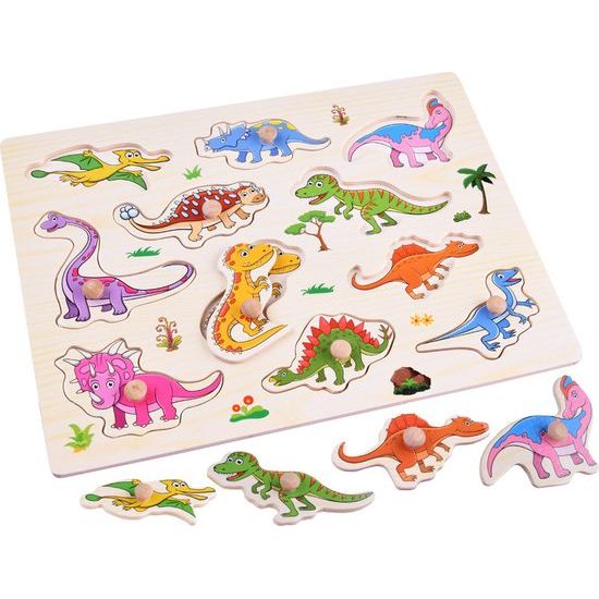 Dřevěné puzzle DINOSAUŘI 11 dílků