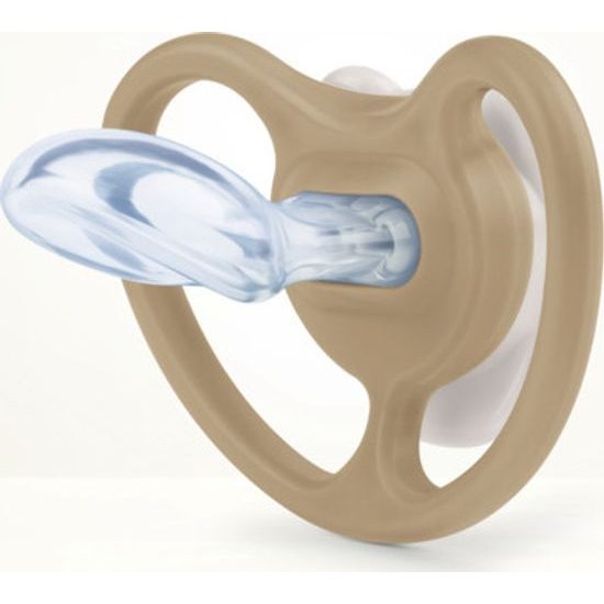 Nuk Uklidňující silikonový dudlík na noc 0-6m, 2ks