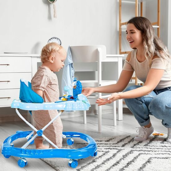 Dětské vzdělávací chodítko Laugh Walker modré