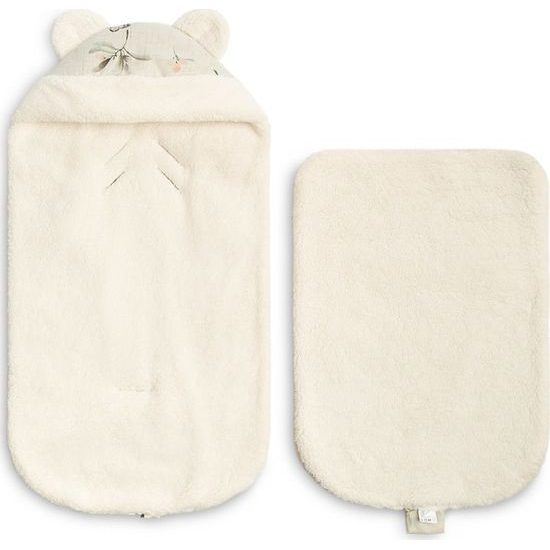 Zimní fusak do kočárku/ do autosedačky - olivy