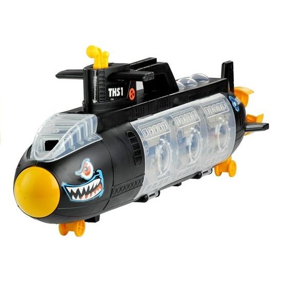 Ponorka s vojenskými autíčky a helikoptérou Army Submarine