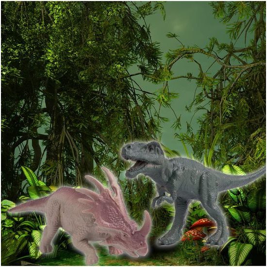 Autodráha s autíčkem na baterie a dinosaury 200 dílků Dino Track