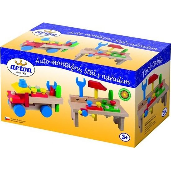 Dřevěný Stůl s nářadím - 8ks