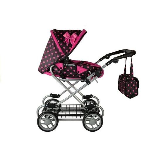 Alice kočárek pro panenky kombinovaný 9346W černá